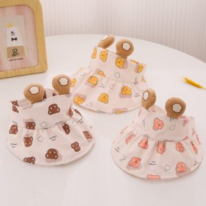 キッズ用のプリントクマ柄サンバイザーをカスタマイズする