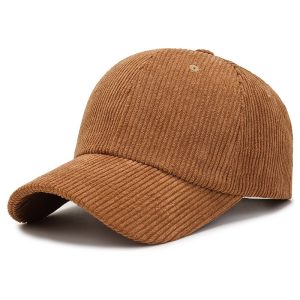 秋冬シーズンの深みのあるコーデュロイのゴルフキャップ/野球帽をカスタマイズする