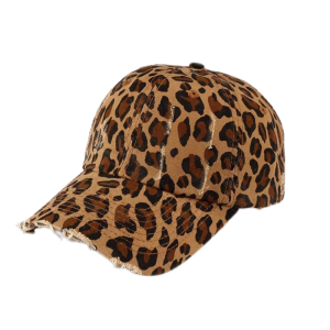 レディース向けのおしゃれなヒョウ柄ベースボールキャップをカスタマイズする