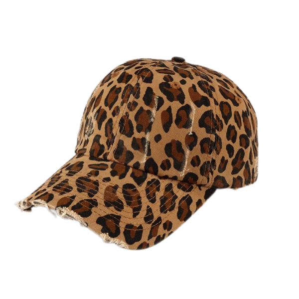 レディース向けのおしゃれなヒョウ柄ベースボールキャップをカスタマイズする