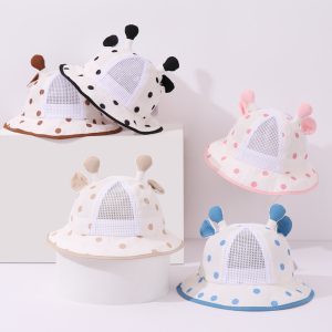 シカの角が付いた通気性に優れたキッズ用バケットハットをカスタマイズする